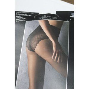 Vintage Pantyhose with lace panty Color: Natural  #V13 NIP